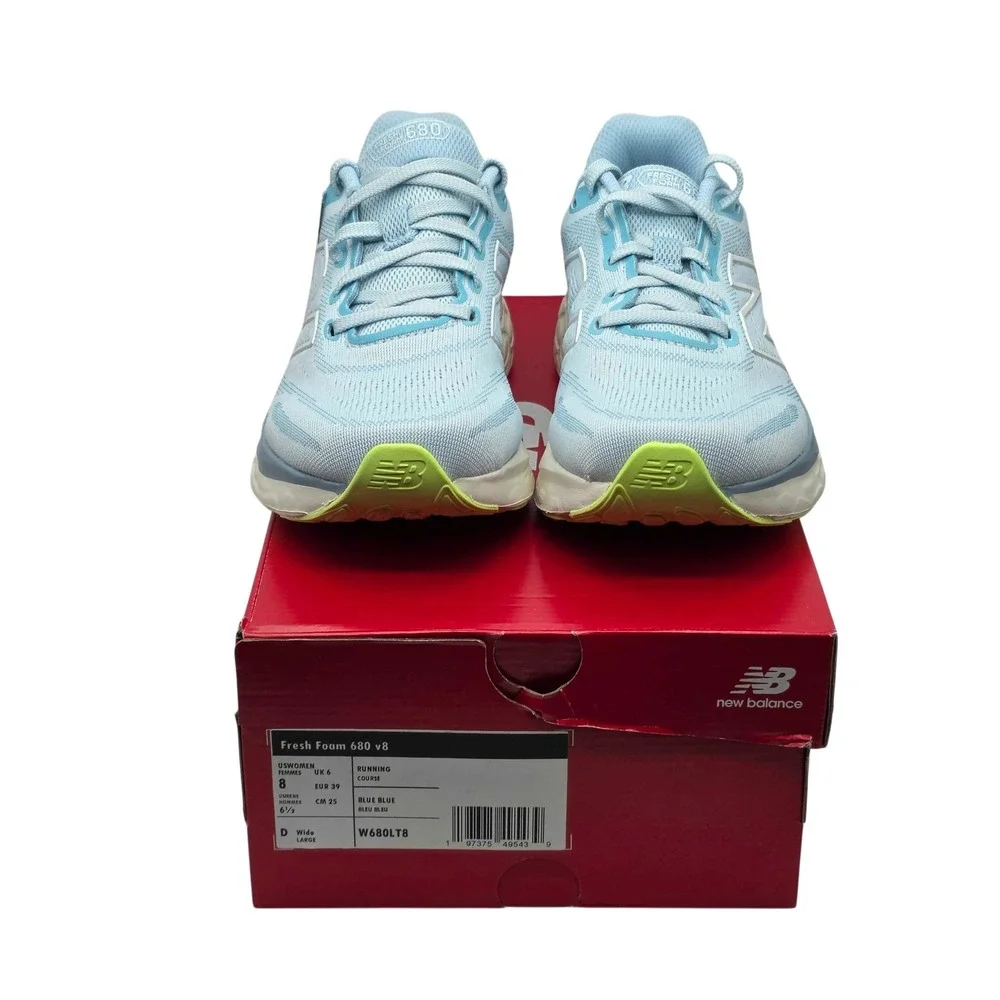 New Balance Fresh Foam 680 v8 Running Shoes Womens Size 8 D Wide Blue W680LT8